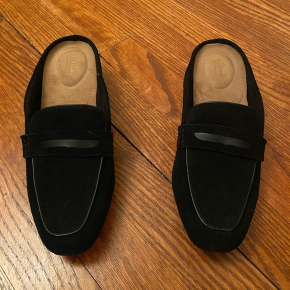 Clark’s Keesha Donna Black Suede Mule. New with Box, Never warn, Smoke free home - Picture 11 of 12